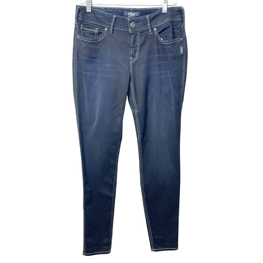 Silver Jeans Co. Suki Super Skinny Women's 30W 31L Denim Blue Jeans Pants
